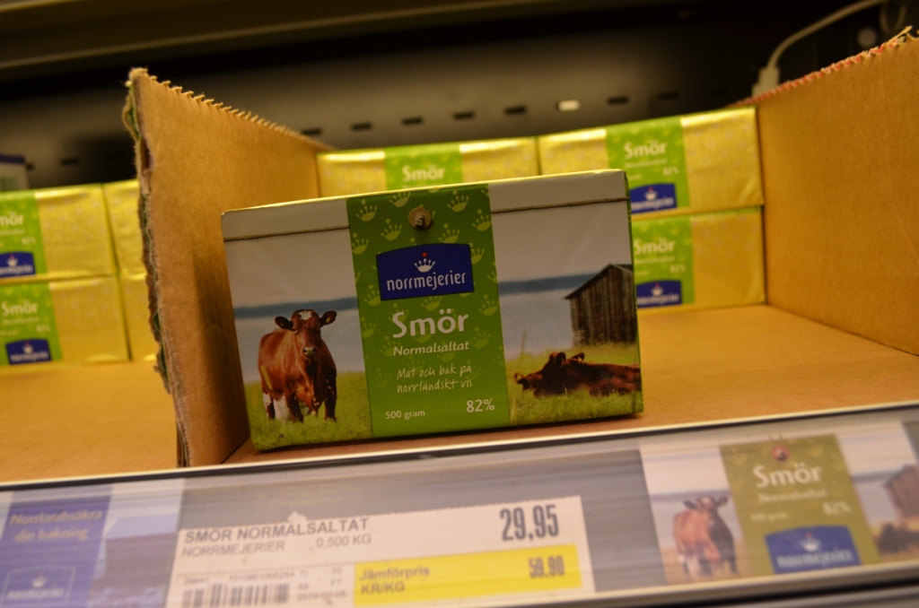 Swedish 82% low moisture salted butter (it comes in salted and extra-salted). The 500g blocks are awesome and they have a cow right on them.